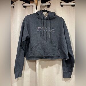 RVCA Charcoal Cropped Hoodie